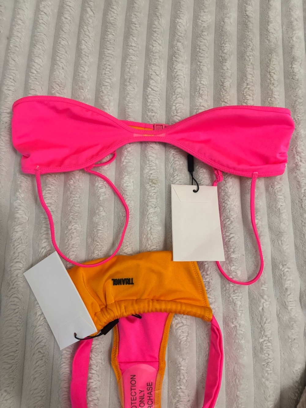 triangl swimwear Two-Tone Pink & Orange Bikini Set brand new - Picture 3 of 7